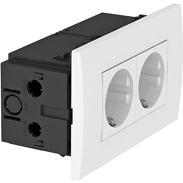 OBO Steckdoseneinheit 2fach 84x140x59 rws SDE-RW D0RW2